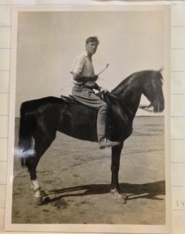 John Pendlebury on Ghazala the horse at Khafajah, Iraq (Feb 1933). Copyright: The British School at Athens